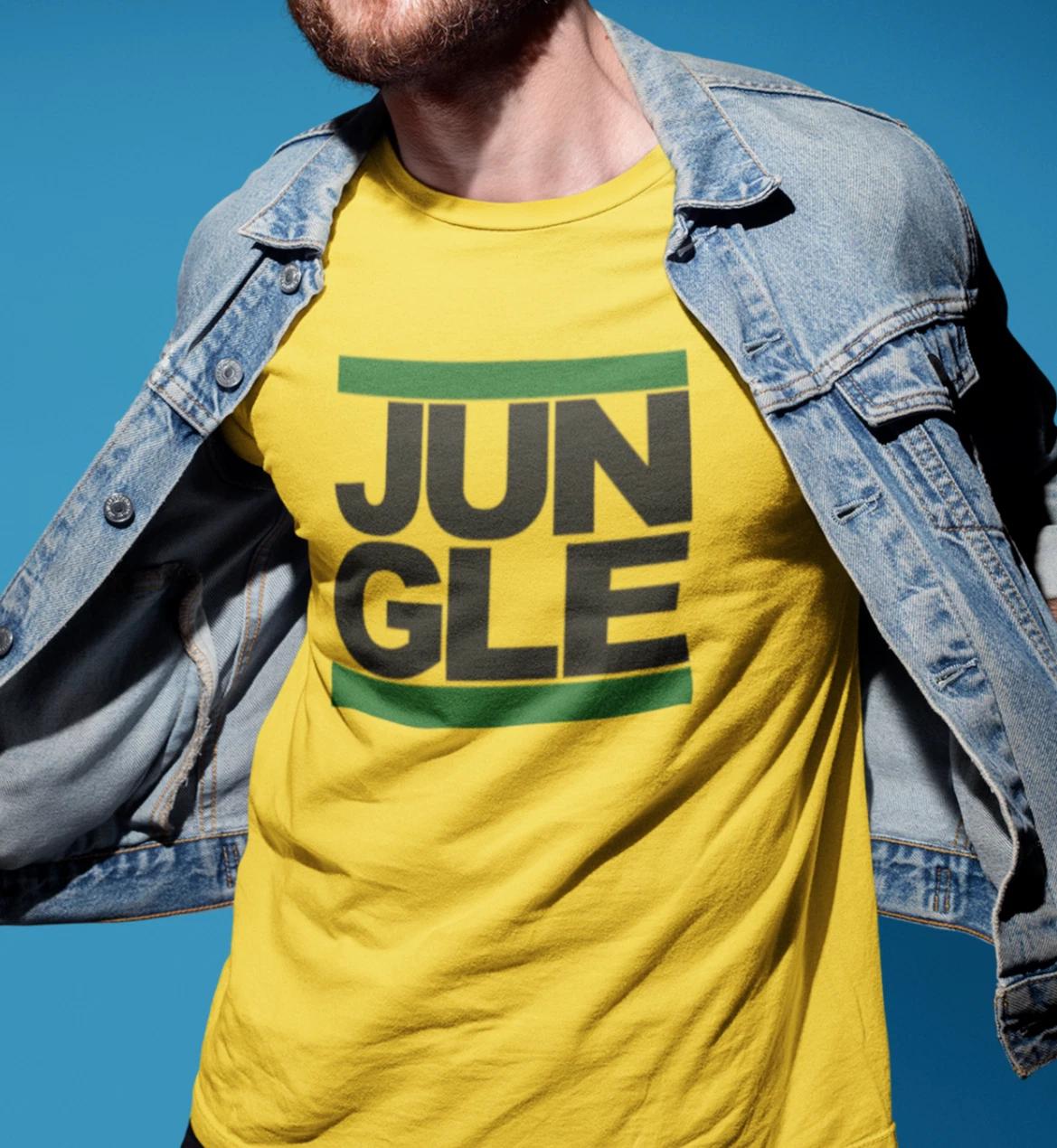 JUNGLE T-Shirt (DMC DNB Drum and Bass Junglist DJ Dub Step Reggae Ragga Rave Run M