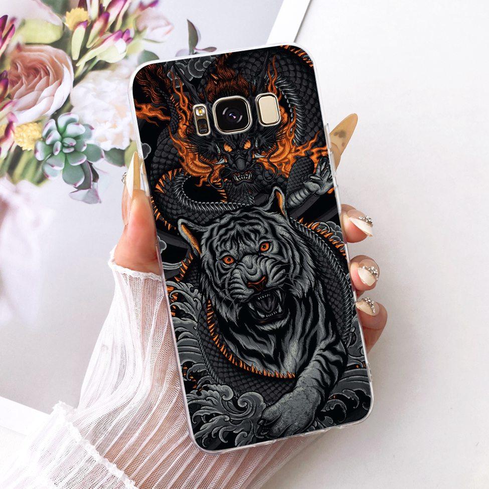 Clear For Samsung Galaxy S8 Plus SM-G955F Cover For Samsung S8+ Case Luxury Crown A-Z Letters 2D Flat Pattern Soft Phone Case