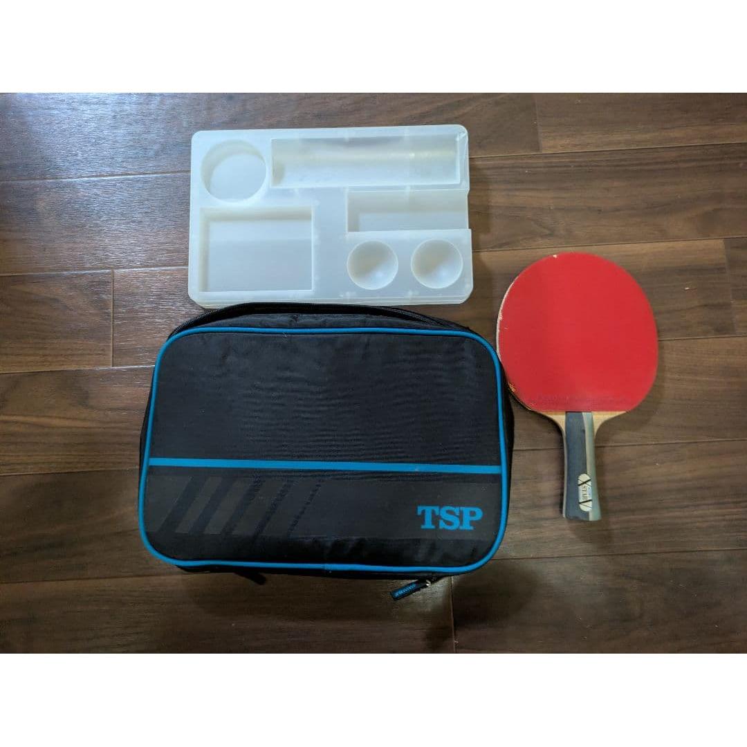 Used Butterfly table tennis racket with TSP racket case