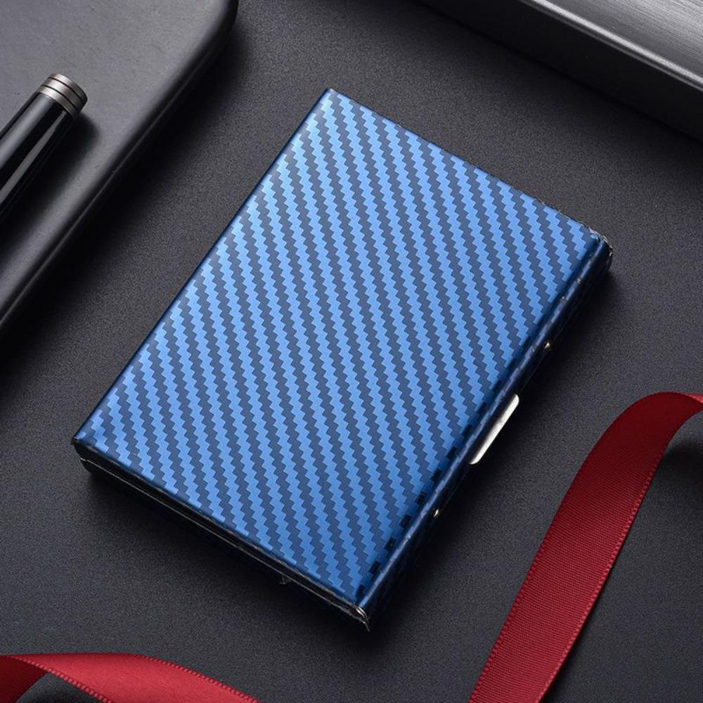 Business 6/10 Slots Credit Card Holder Anti RFID Slim Debit Box Stainless Metal Case Porte Carte Travel