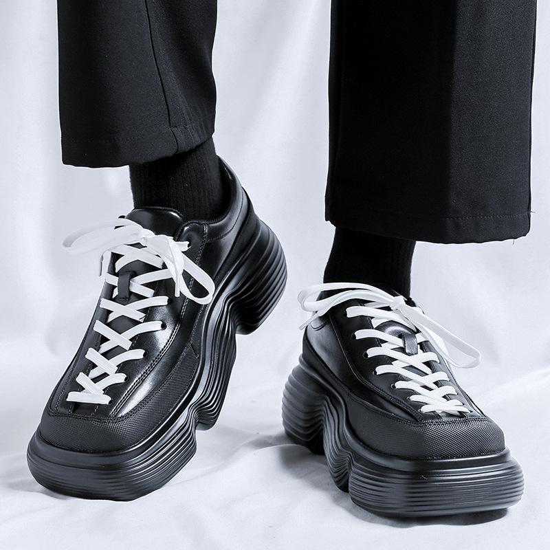 Casual Sports Shoes Men's Summer Breathable Dad Shoes Thick-soled Heightening Shoes Dad Shoes Men's 60712-R