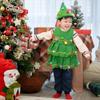 with Hat Christmas Tree Costume Decor Cosplay Performance Clothes Green Xmas Clothes  Kids Adults