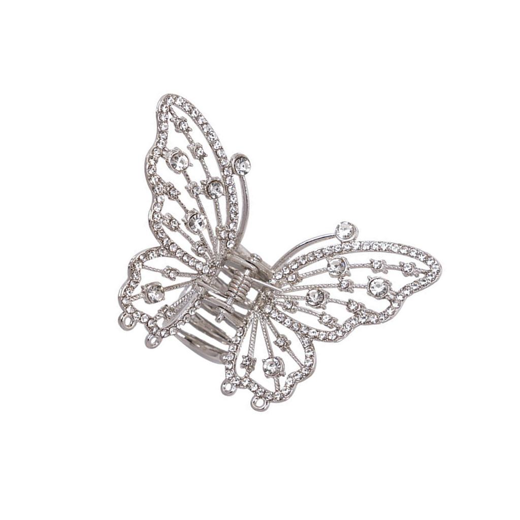 Elegante Schmetterling Haarspange mit funkelnden Strasssteinen für Damen, sicherer Halt, Metall Haarnadel Accessoire