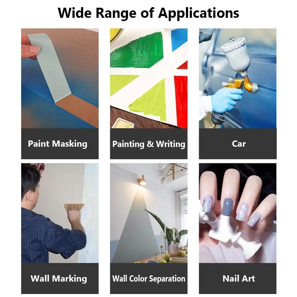 15M Professional Art Latex Paint Washi Tape No Trace Weak Viscous Separation Paper Household Self-Adhesive Masking Tape Outdoor