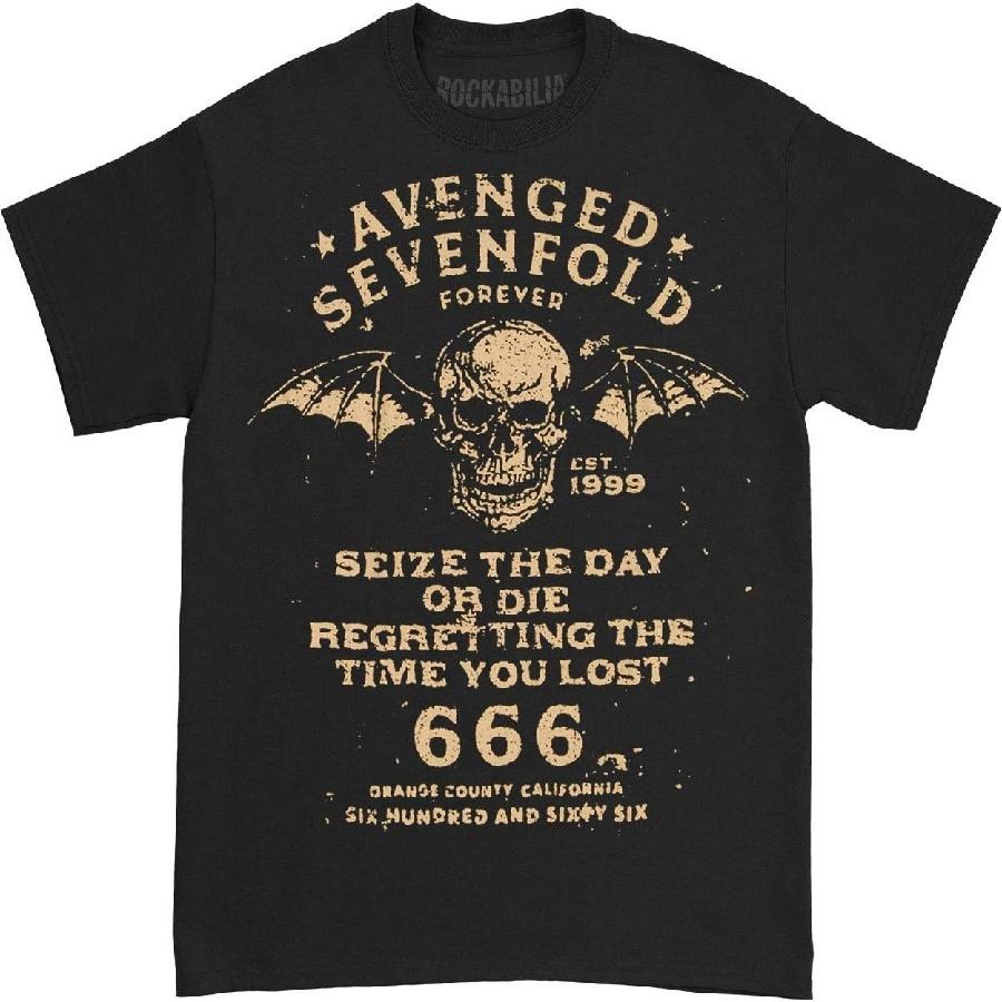 

Avenged Sevenfold Men s Seize The Day Slim Fit T-Shirt X-Large Black XXXXXL чорний