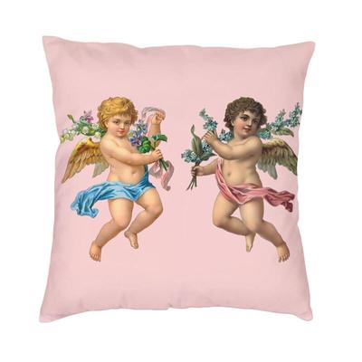 Ästhetischer Cherub Renaissance Angels Dekokissenbezug 50 x 50 cm, Sofakissenbezug, quadratischer Kissenbezug, doppelseitiger Druck