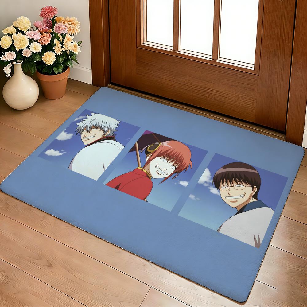 Anime Hot G-Gintama Floor Mat Cozy Flannel Soft Thick Non-Slip Mat For Living Room Bedroom Kitchen Decor Rugs