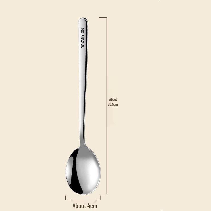 

Wutuo 316 Stainless Steel Korean Long Handle Dinner & Ice Spoons (3-Pack)
