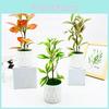 Simulated Multi Color Leaves Potted Artificial Fake Plant For Home Office Decor