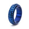 Dragon Scale Anxiety Ring for Men Women Cool Black Blue Gold Plated Snake Dragon Scales Spinner Ring 2025
