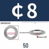 Double-Sided Serrated Lock Washer, 65Mn Steel & 304 Stainless, Anti-Loosening & Anti-Slip, Self-Locking