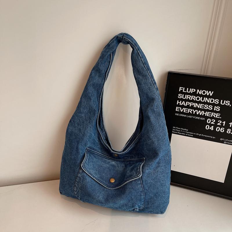 Women's Bag Shoulder Bag Underarm Bag Commuter Denim Bag