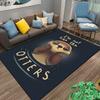 Cute Otter Cartoon Carpet with "I'm Not Like the Otters" Design Suitable for Use As an Anti-slip for Living Room Bedroom Sofas