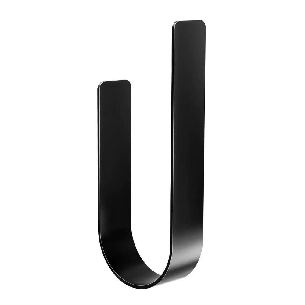 

Wall-Mounted Toilet Paper Holder U Shaped Iron Tissue Storage Shelf Storage Hooks Self-adhesive Toilet Roll Organizer чёрный