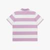 diadora Coat Striped Collared Short Sleeve T-Shirt Violet