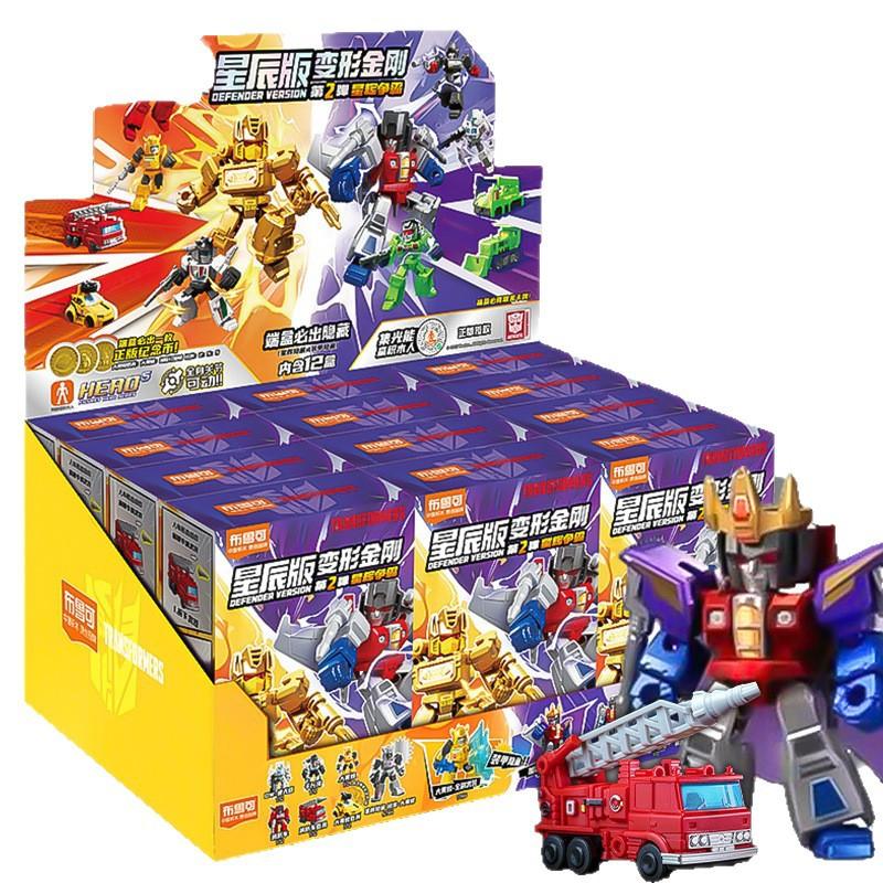 Giocattoli Originali Transformer Blind Box Versione Difensore 1 2 3 Optimus Prime Starscream Bumblebee Blocchi da Costruzione Action Figure
