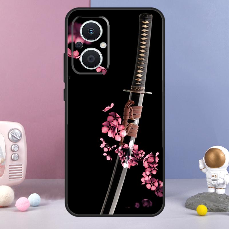 Japan Samurai Katana Funda For OPPO Reno 8 Lite 11F 12F 13F 14F 10 11 12 13 14 Pro OPPO Find X9 X5 X6 X8 Pro Case