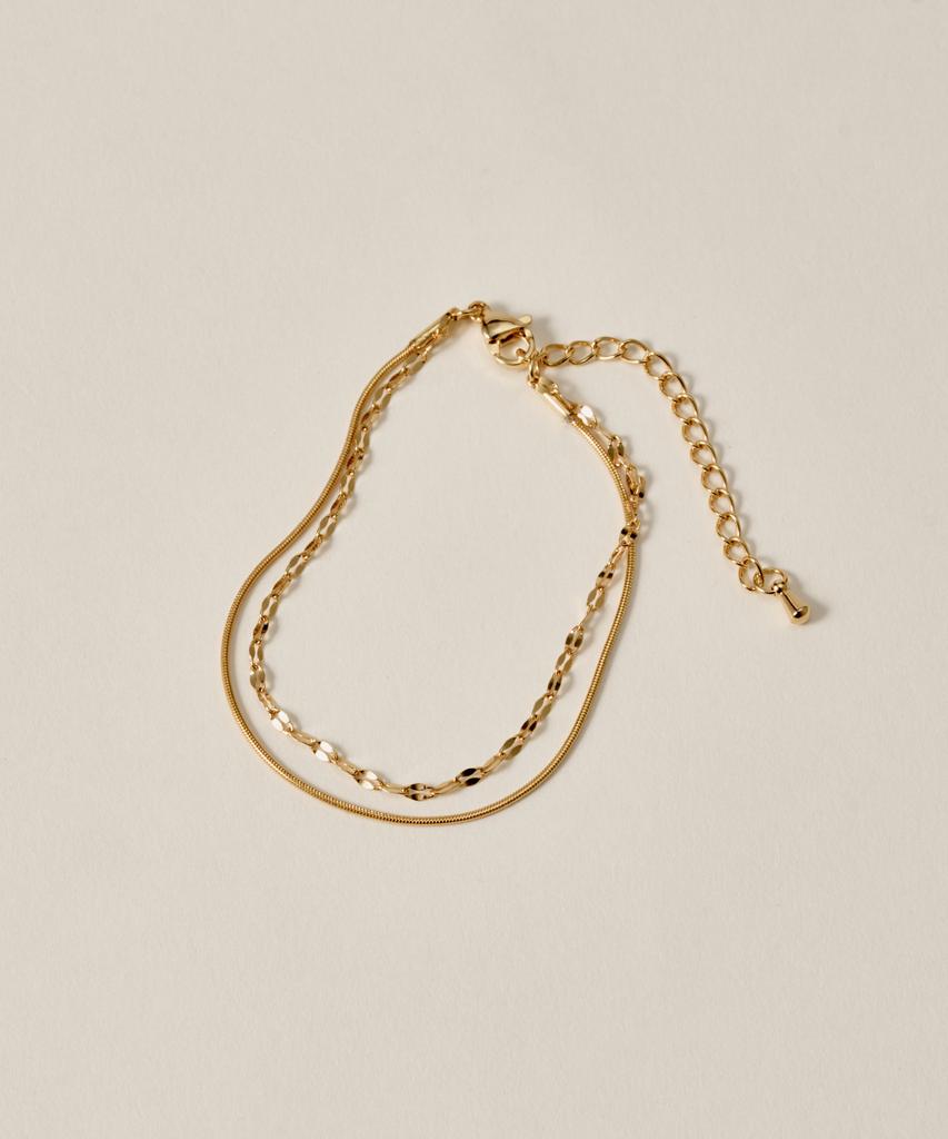 Novice Tokyo Petal & Round Chain Bracelet [Stainless] / Gold
