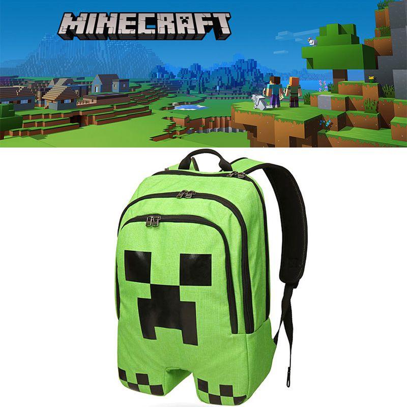 Minecraft Creeper Green Backpack For School Travel And More Large Capacity And Durable Oxford Cloth Material