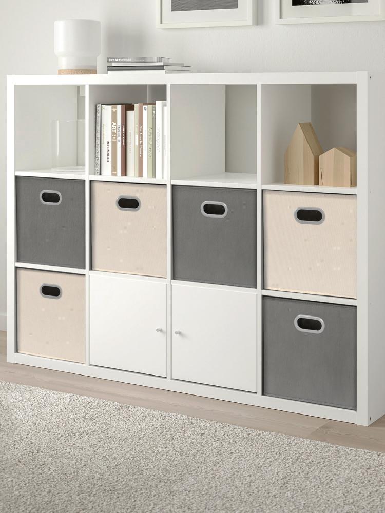 Quadratische Gitter-Aufbewahrungsbox für Zuhause, Wohnheim, stapelbare Aufbewahrungskiste, Bücherregal-Aufbewahrungsbox, Spielzeug, Kleinteile-Organizer-Korb