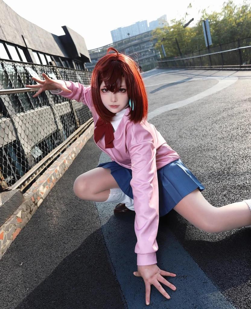 Kostým pro cosplay Momo Ayase s anime DAN DA DAN Cosplay Momo Kompletní dospělá uniforma Ideální pro fotografování Kostýmové akce [CR ROLECOS] Paruka, Sada, Sada, Focení,