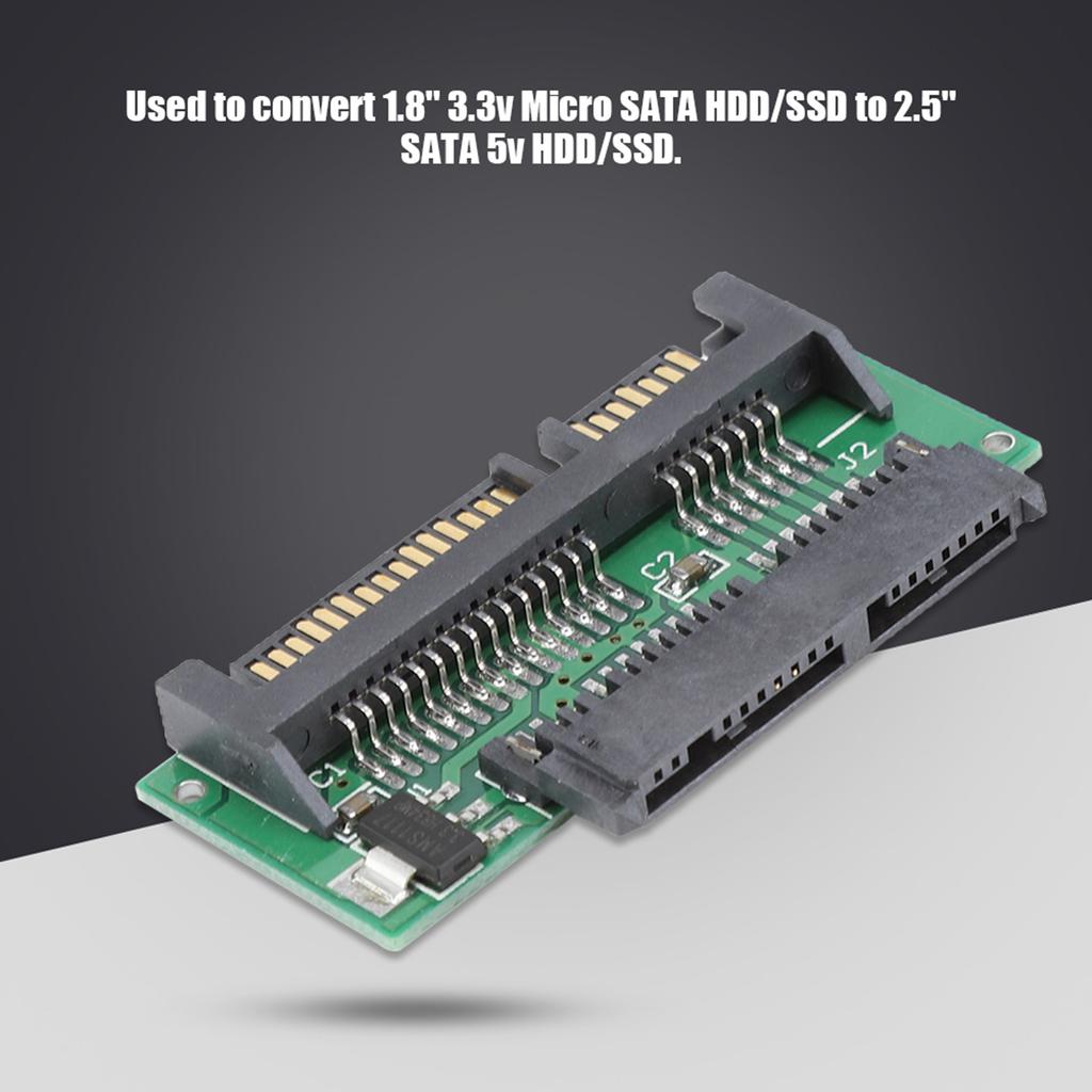 1.8inch Micro SATA to SATA 2.5 SSD Solid State Hard Drive Adapter Card