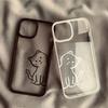 Minimalist Line Art Cat Phone Case for iPhone 17 16 15 14 13 12 11 Series Pro Max Plus Double Layer Protection