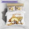 3pcs Custom Name Cookie Run Kingdom Bedding Set Duvet Cover Closure Includes 1 Duvet Cover & 2 Pillowcases for All Seasons Bedroom Decor