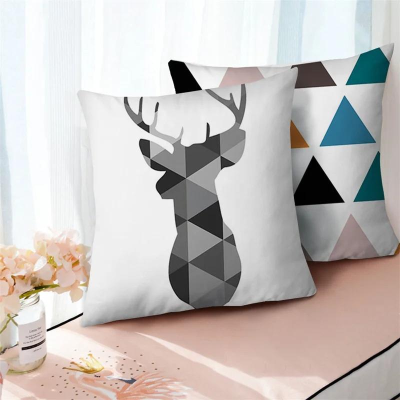 Geometric Style Printed Pillowcases Living Room Office Home Pillowcases Car Ornaments
