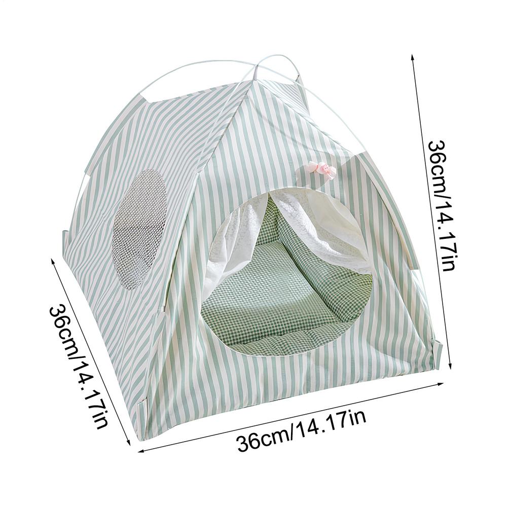 Kleines Hunde Zeltbett Haustier Campingzelt Halbgeschlossen Bequemes Tierruhekissen Mit Netz Abnehmbar Waschbar Für Kaninchen