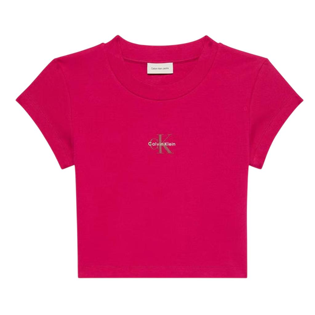 Calvin Klein Womens/Ladies Logo Slim Crop T-Shirt