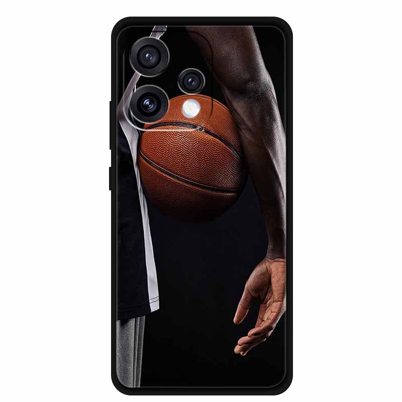 Case For Oppo Reno 15C 5G Colorful Flowers Black Soft Silicone TPU Phone Cases For Oppo Reno15 5G Shells Protection Bumper Funda
