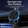 30W RGB LED Magnetic Wireless Charger Car Phone Holder Stand Car Mount For iPhone 15 14 13 12 Pro Max Car Fast Charging Station