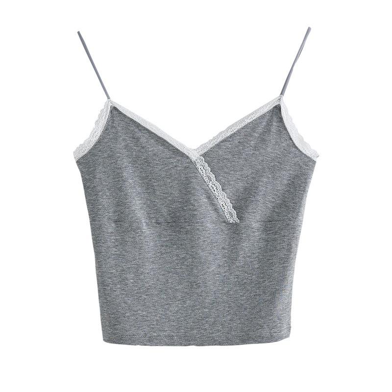 Women's New Lycra Lace Camisole Vest Summer New Short Sexy Pure Desire Inner Tops