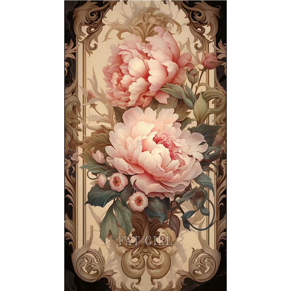 Retro Poppy Flower Diy Diamond Paintings New Collection 2023 Peony Cross Stitch Kit Full Drill Mosaic Large Size Home Decoration