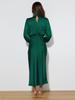 Elegantes Satin Langarm Abendkleid für Damen - Sommer 2023 Kollektion