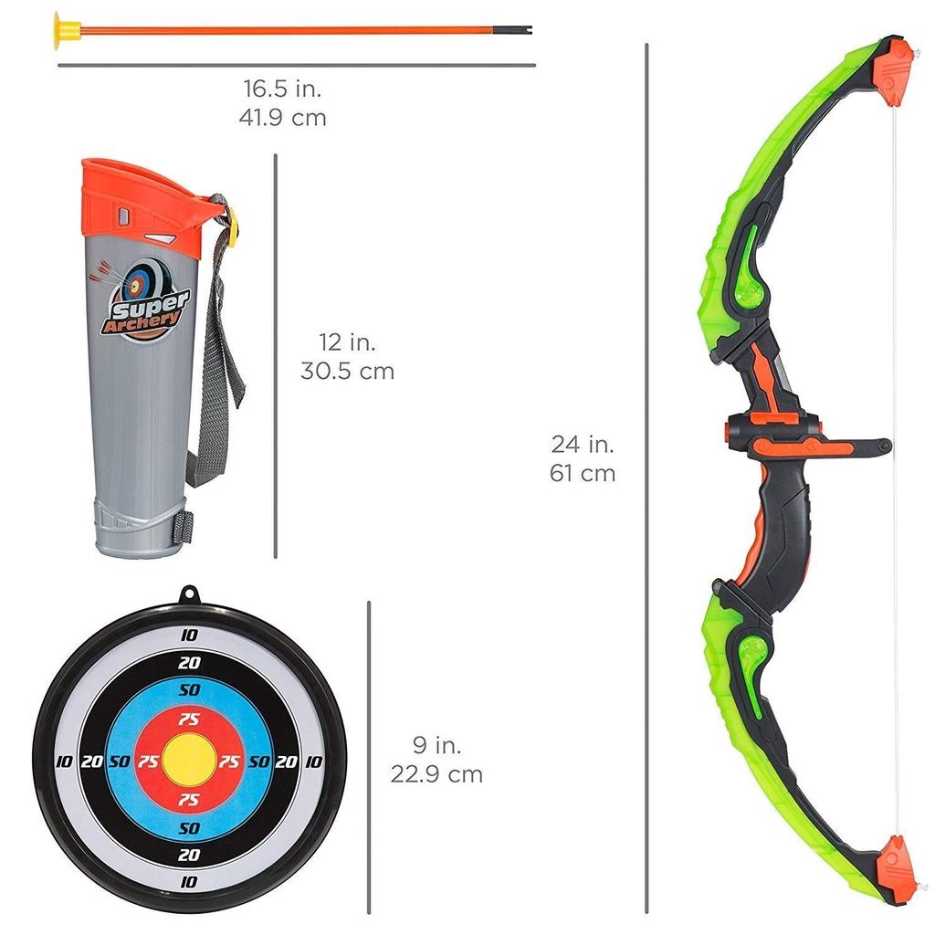 Set Arco e Frecce per Bambini Gioco di Tiro con Luce LED Arco Giocattolo Bersaglio Faretra Giocattoli Sportivi Indoor Outdoor per Bambini e Bambine Regali