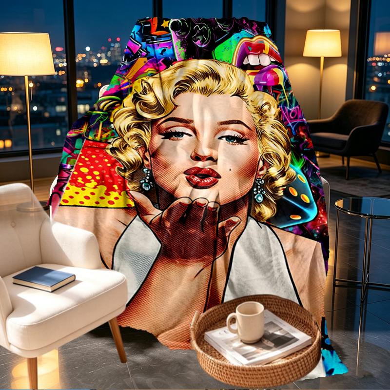Singer Print Blanket - Soft & Comfortable, for Bedroom, Travel, Sofa, Home Decoration - Birthday Christmas Gift for Friend