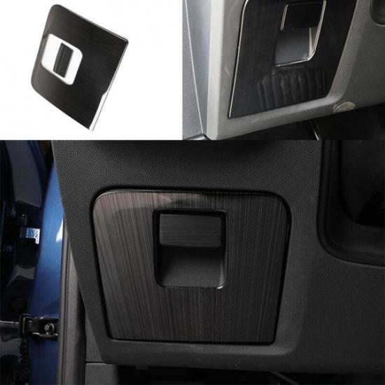 Black Steel Main Driver Storage Box Handle For BMW X3 X4 2018- Cover Trim