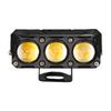 Motorcycle Three-Eye Spotlight, Dual-Color Yellow/White, Easy Installation, Outdoor Waterproof.