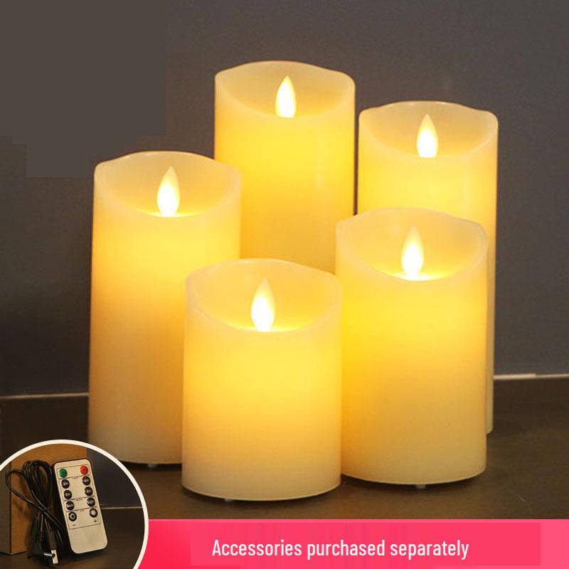 LED Battery-Powered Flickering Paraffin Candle with Remote Control