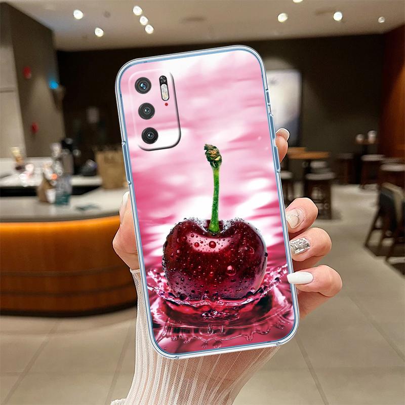 UP21 Kirsche Sommerfrucht Transparente Handyhülle für Motorola Moto Edge 20 30 40 50 S30 Fusion Ultra Pro Neo Lite + G200 G23