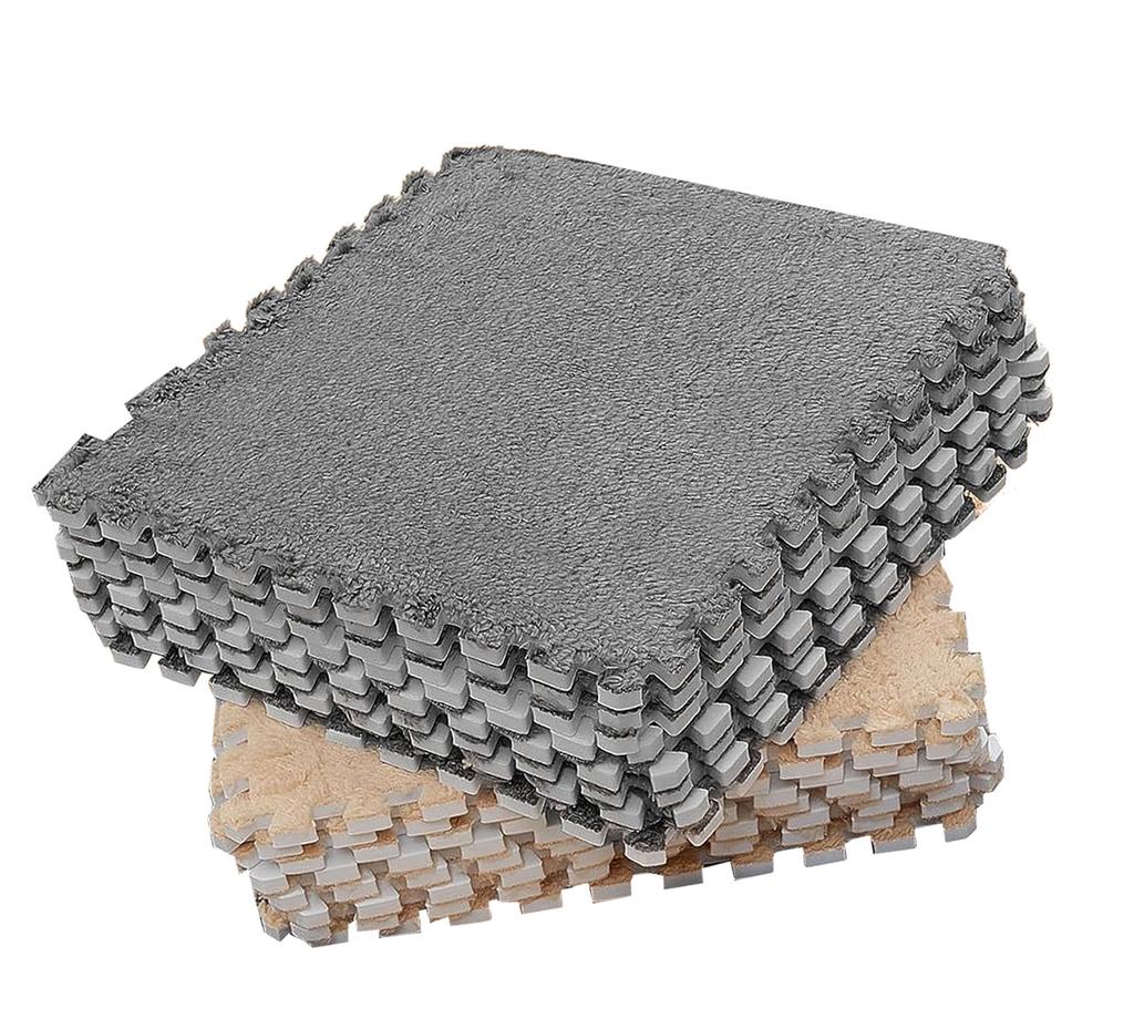 10 sztuk pluszowej pianki podłogowej, kolor blokujący, dzielone złącze, blokujące, cięty, miękki pluszowy dywanik