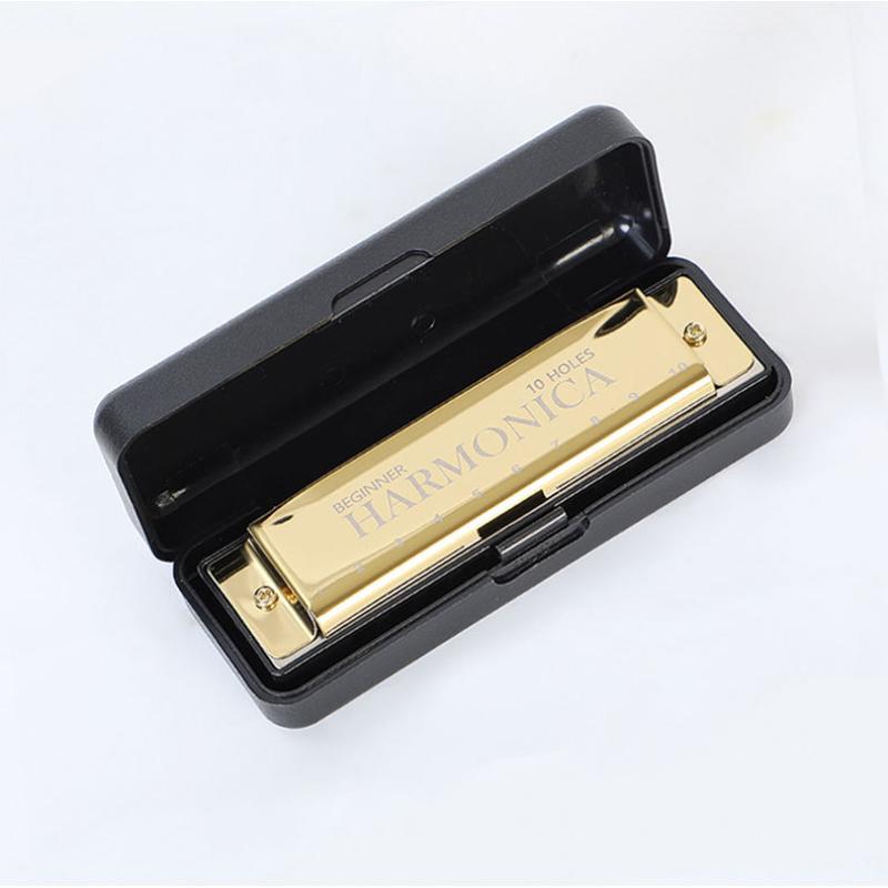 1Pc Professional 10 Hole 20 Tone Harmonica Color C Tone Harmonicas With Case Christmas Gift For Beginners Harmonica