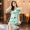 Women's Summer Korean Cartoon Pajama Set - Short-Sleeved Top with Seven-Point Pants
