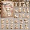 Surprise Mystery Gifts 2026 Dog Christmas Advent Calendar, 24-Day Acrylic 2D Ornament Set Xmas Party Favors with Cute Puppy Designs, Tree Hanging
