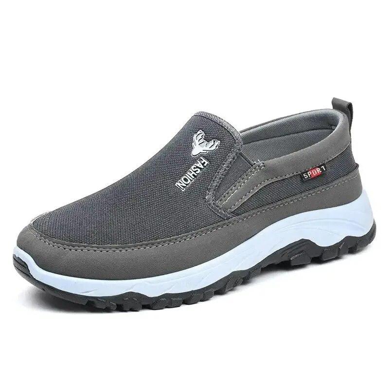 Herren Canvas Schuhe mit Weicher Sohle Lässig Atmungsaktiv Bequem Schiebeärmel Herren Stoffschuhe Herren Oxford Sneakers