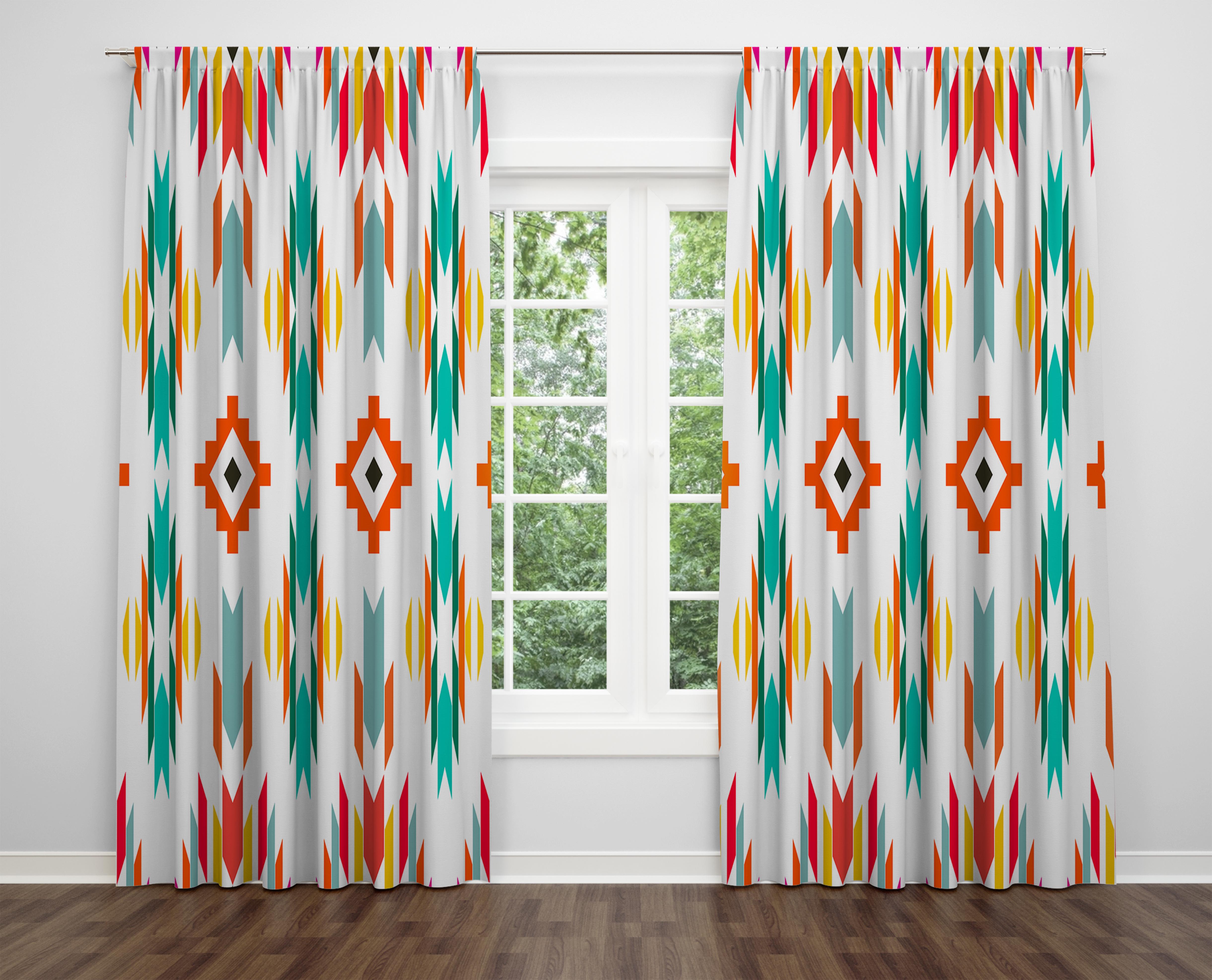 

Декоративний дизайн, високоякісна бавовняна тканина, ви можете вибрати одну або подвійну фіранку з крила 1 piece різнокольоровий