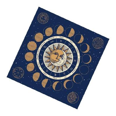 Quadratische Tischdecke Tarot-Altar-Tuch Brettspiel-Unterlage Astrologische Orakel-Unterlage Tischabdeckung Kartenmatte Divinations-Tischdecke