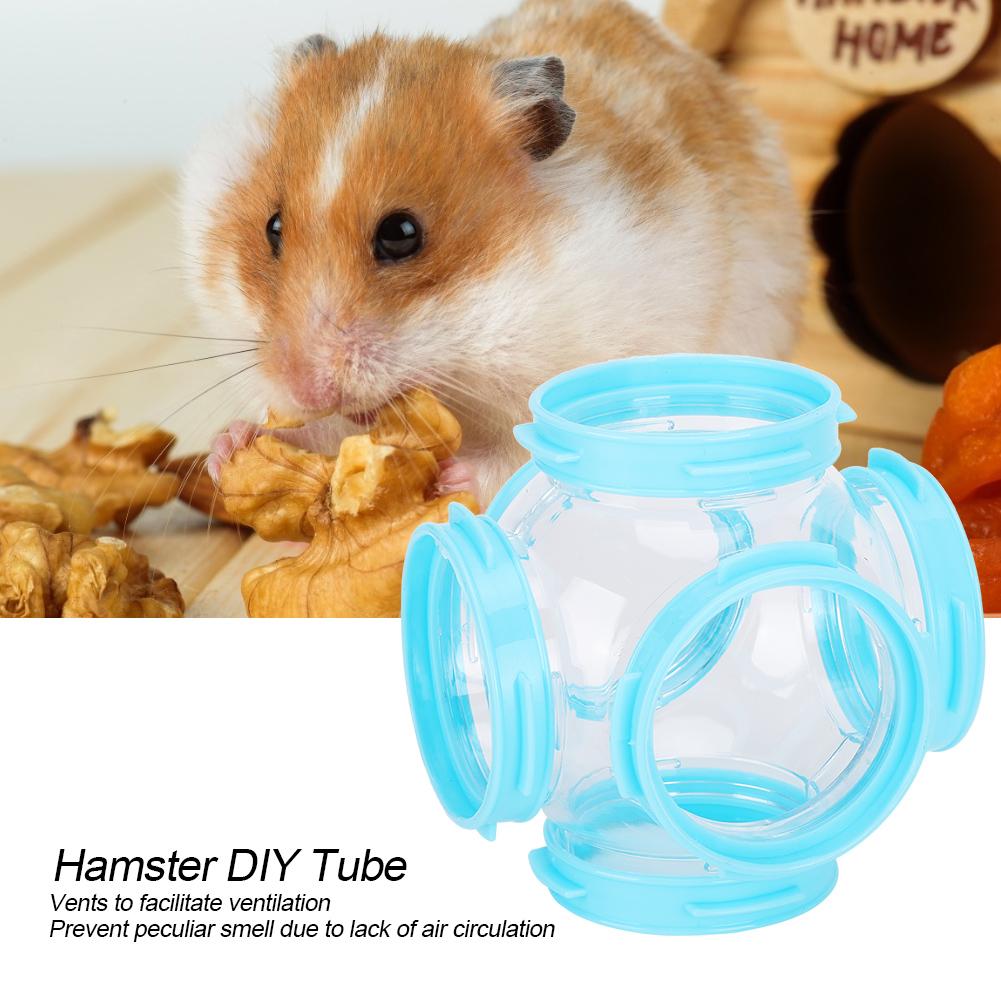 2 Stück Hamster Externer Rohrleitungs-Tunnel-Fittings-Schlauch Übungskäfig Trainingslinien-Zubehör